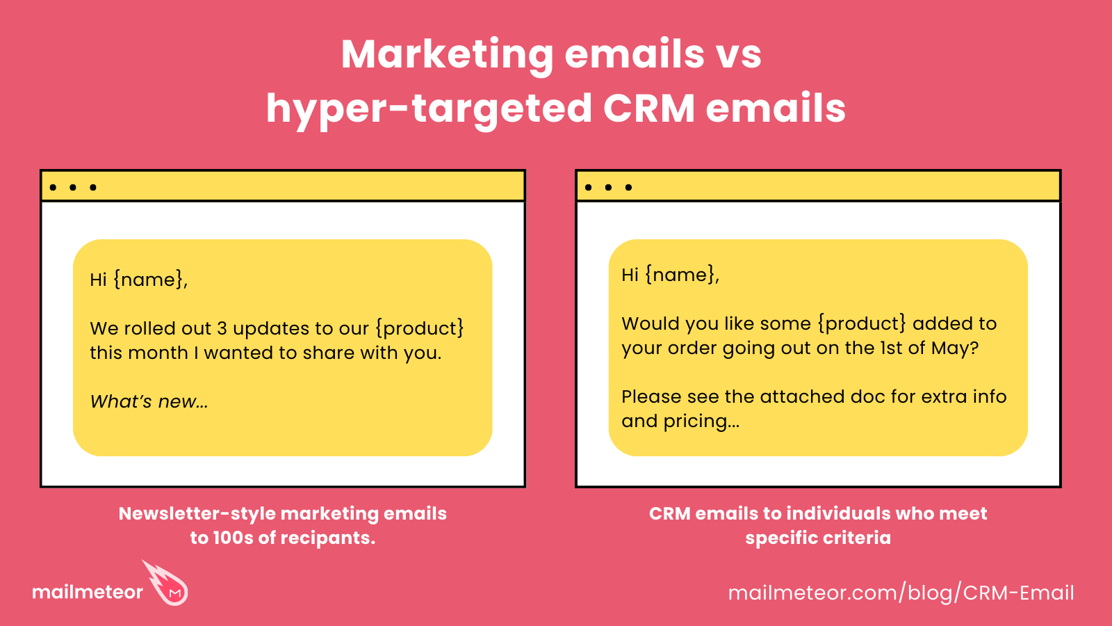 marketing and CRM emails