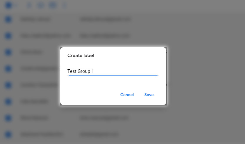 Choose the name of your email group