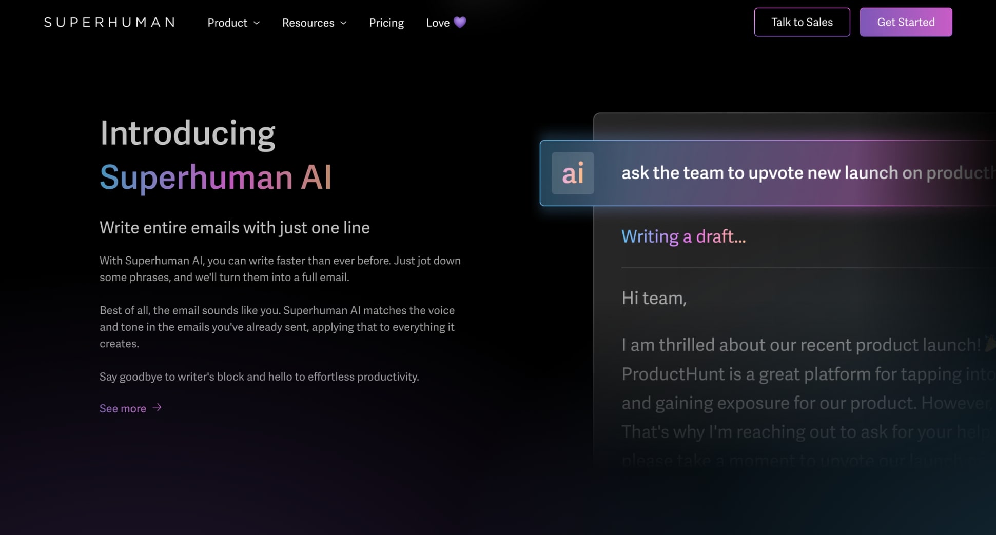 Superhuman is an AI email productivity assistant