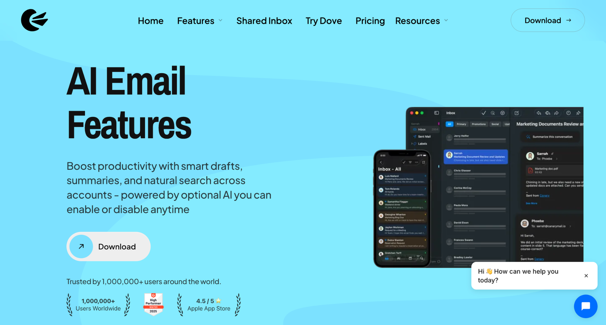Canary Mail interface