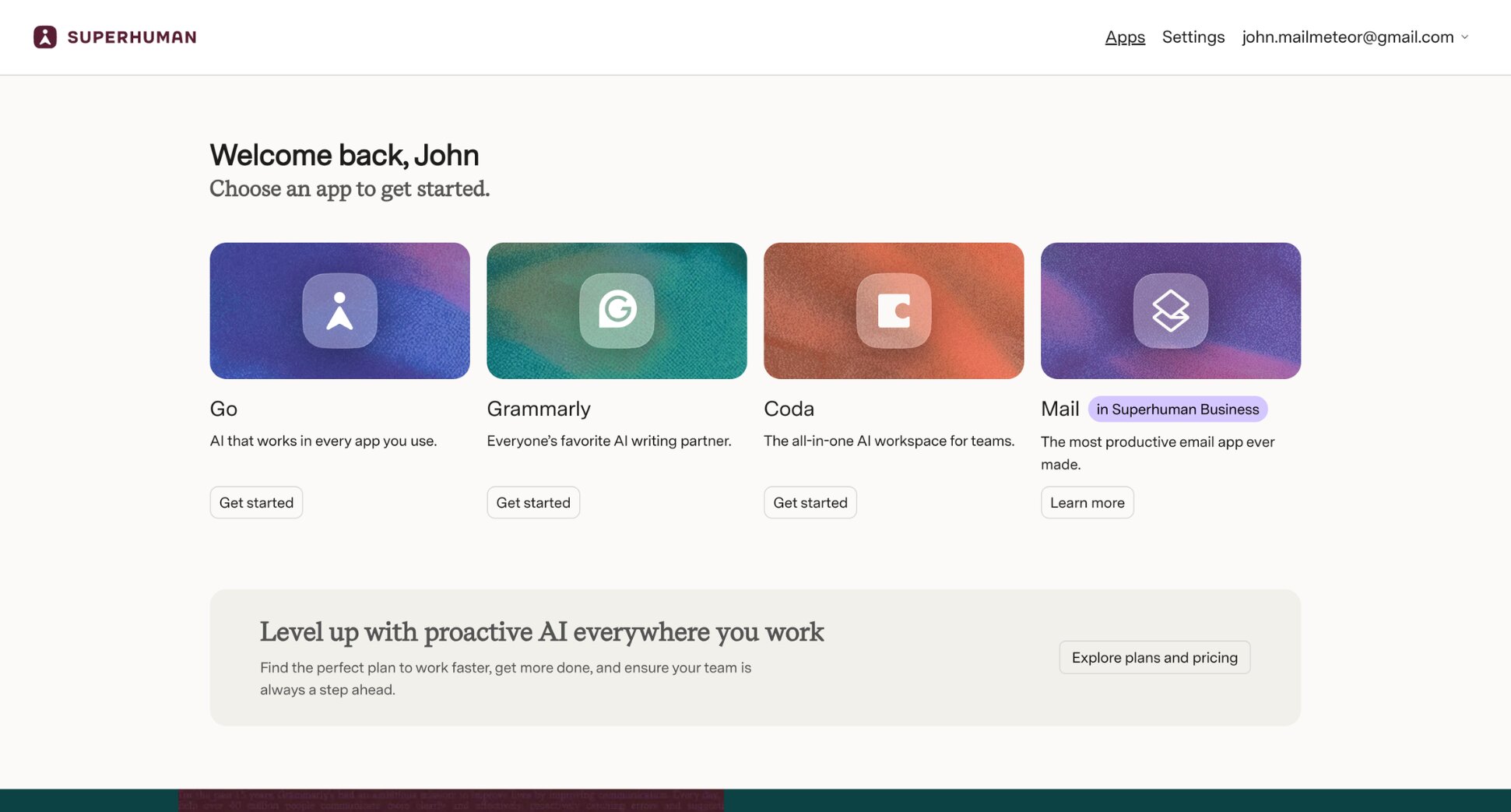 Superhuman email client interface