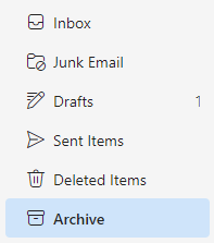 Archive Folder in Outlook