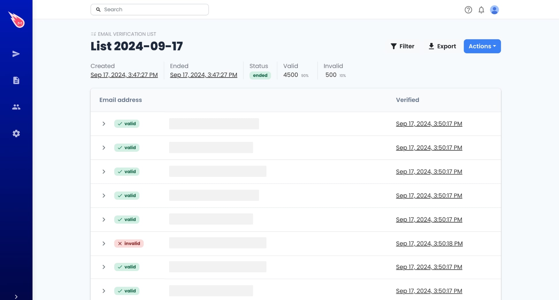 Email list cleaning service