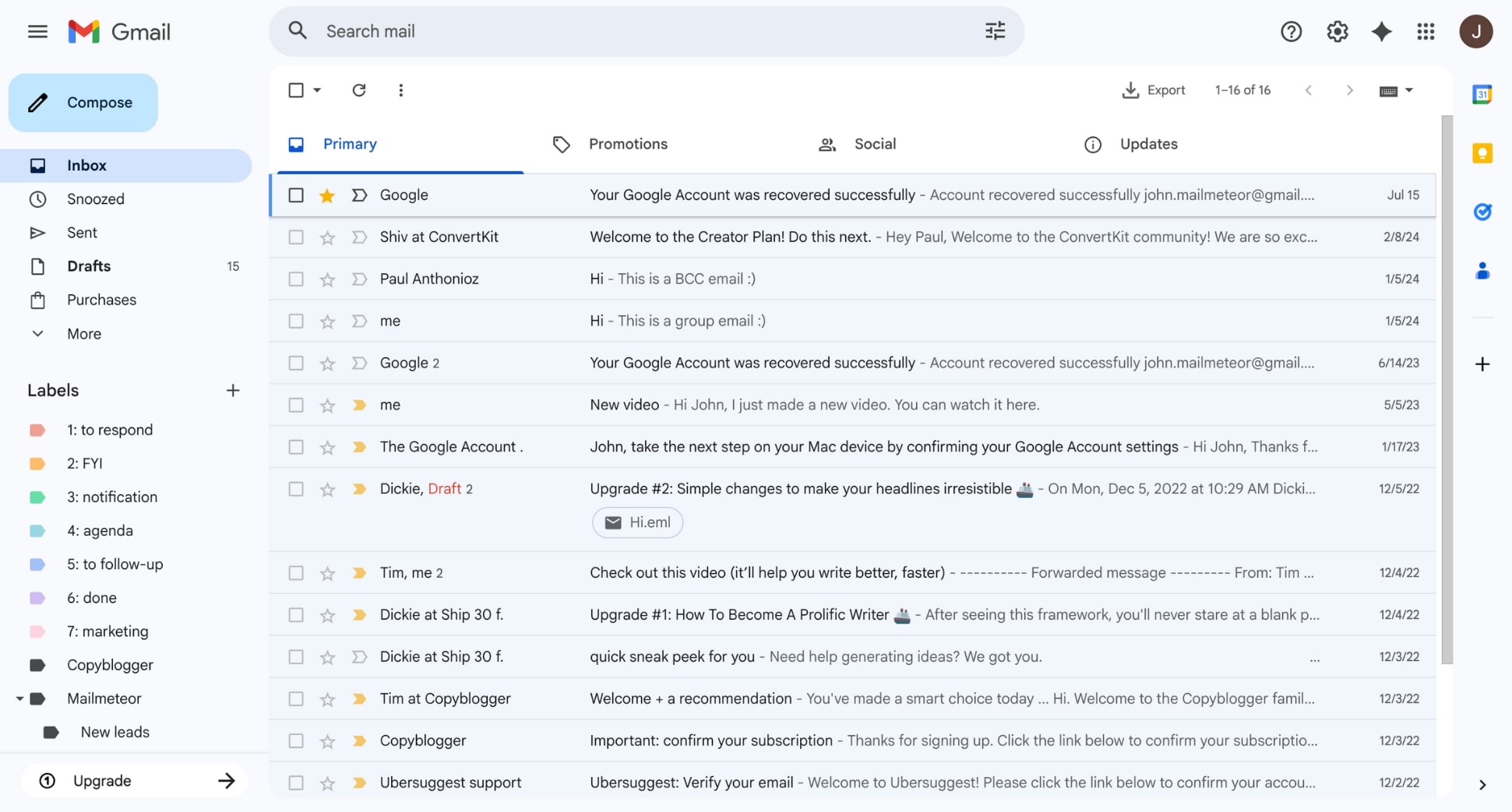 Gmail inbox