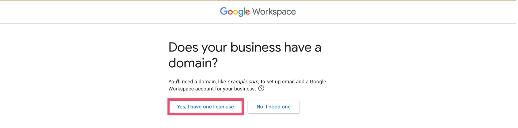 Create your Gmail business email account with an existing domain name