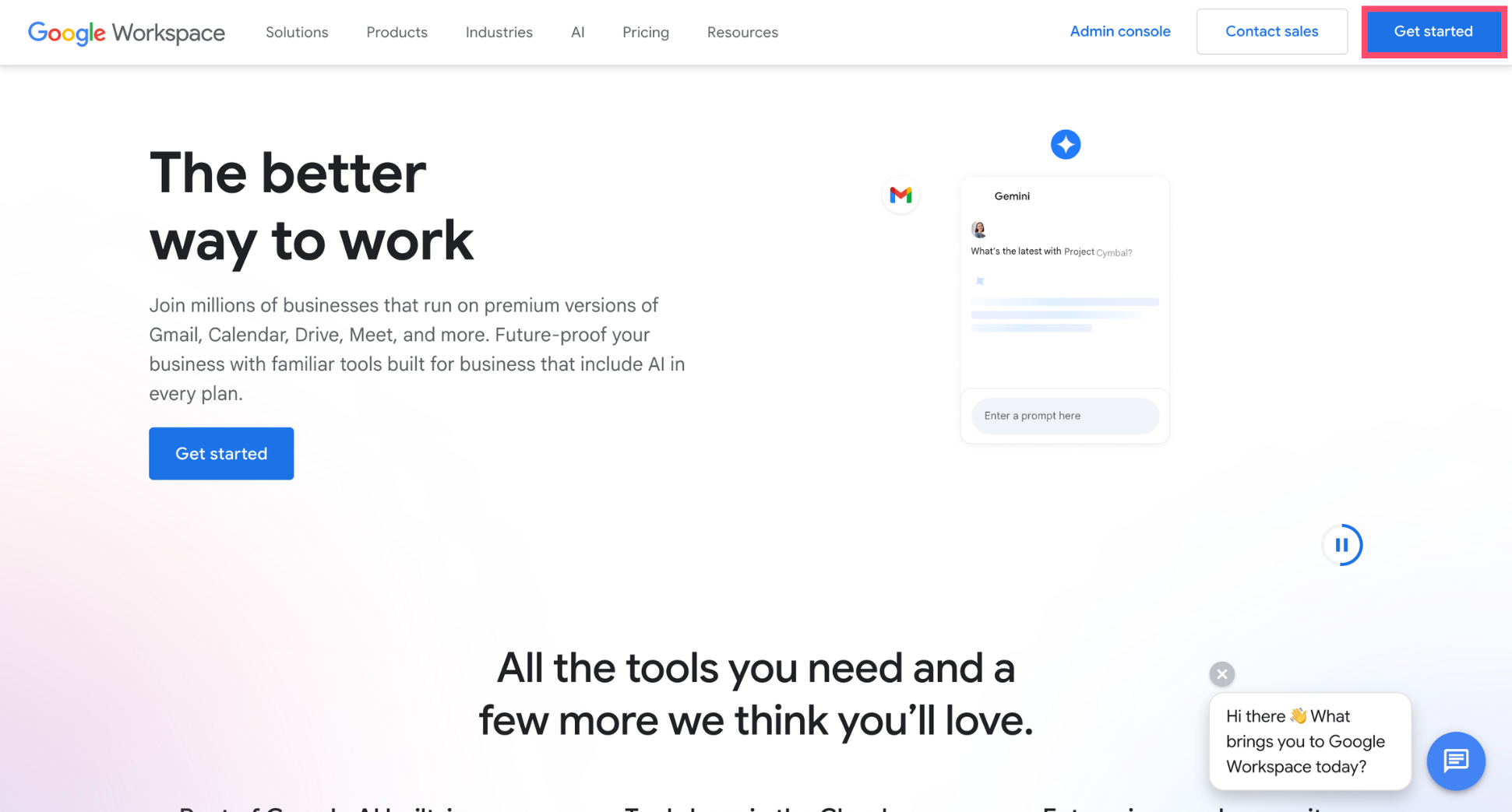 Sign up to Google Workspace