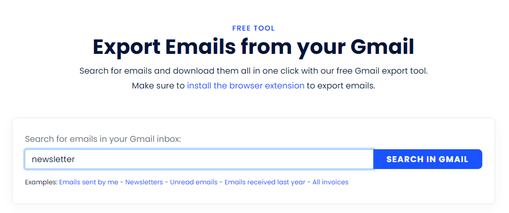 Mailmeteor email export tool