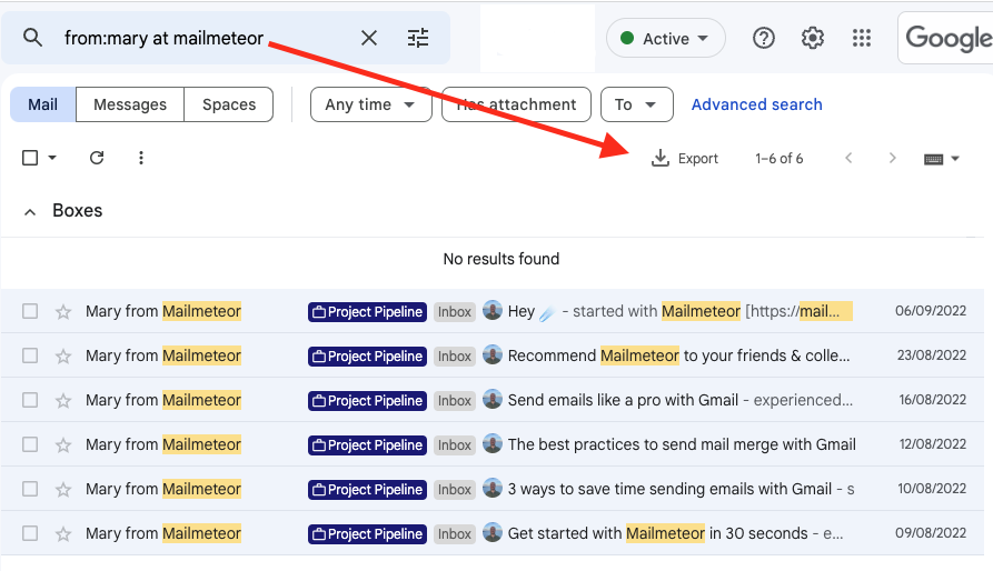 search for gmail emails to download