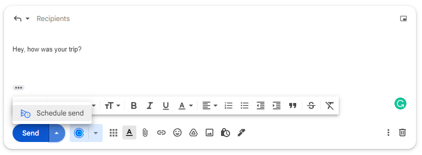Programmer un mail dans Gmail