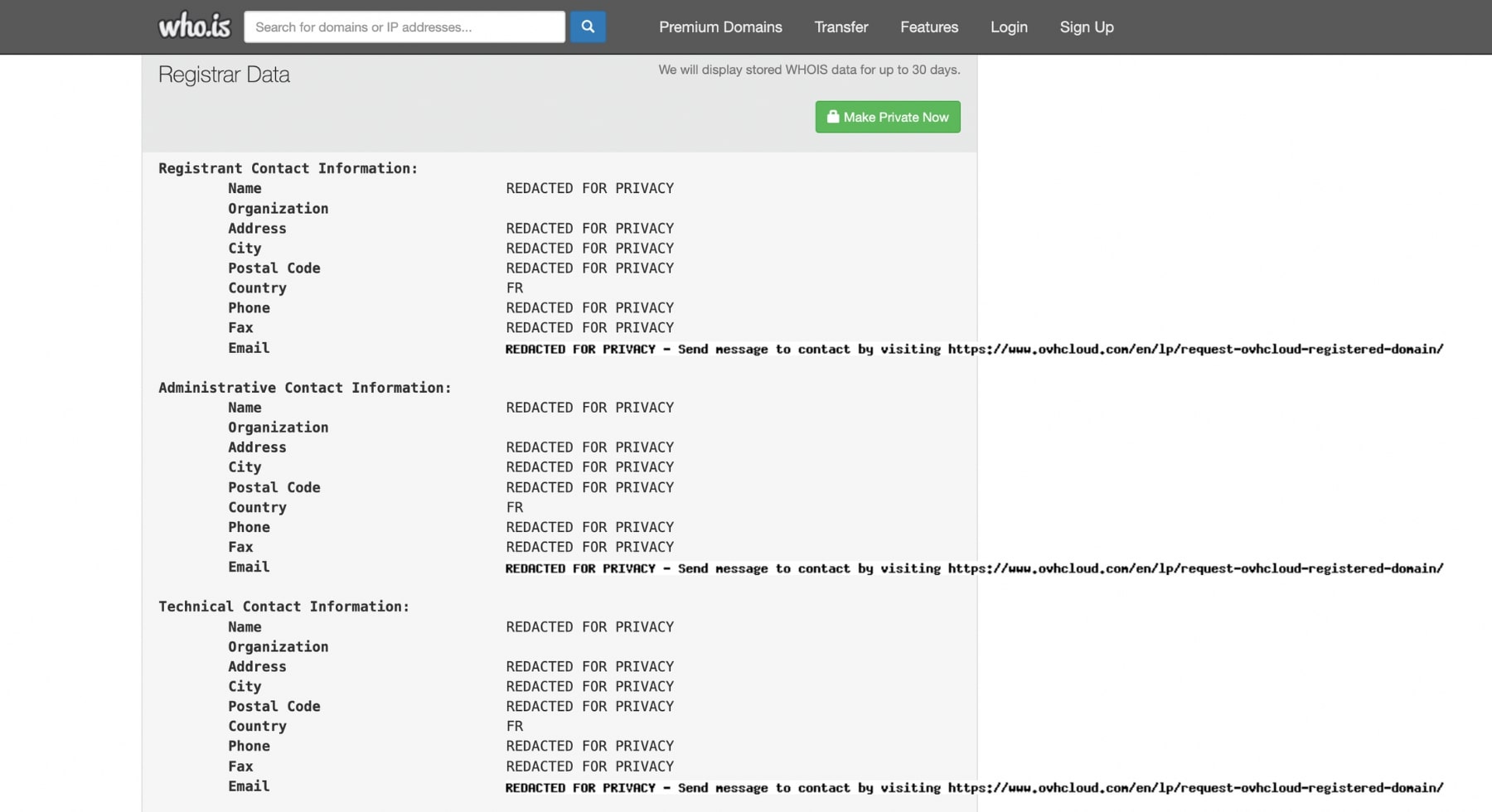 Trouvez un compte Gmail sur WHOIS