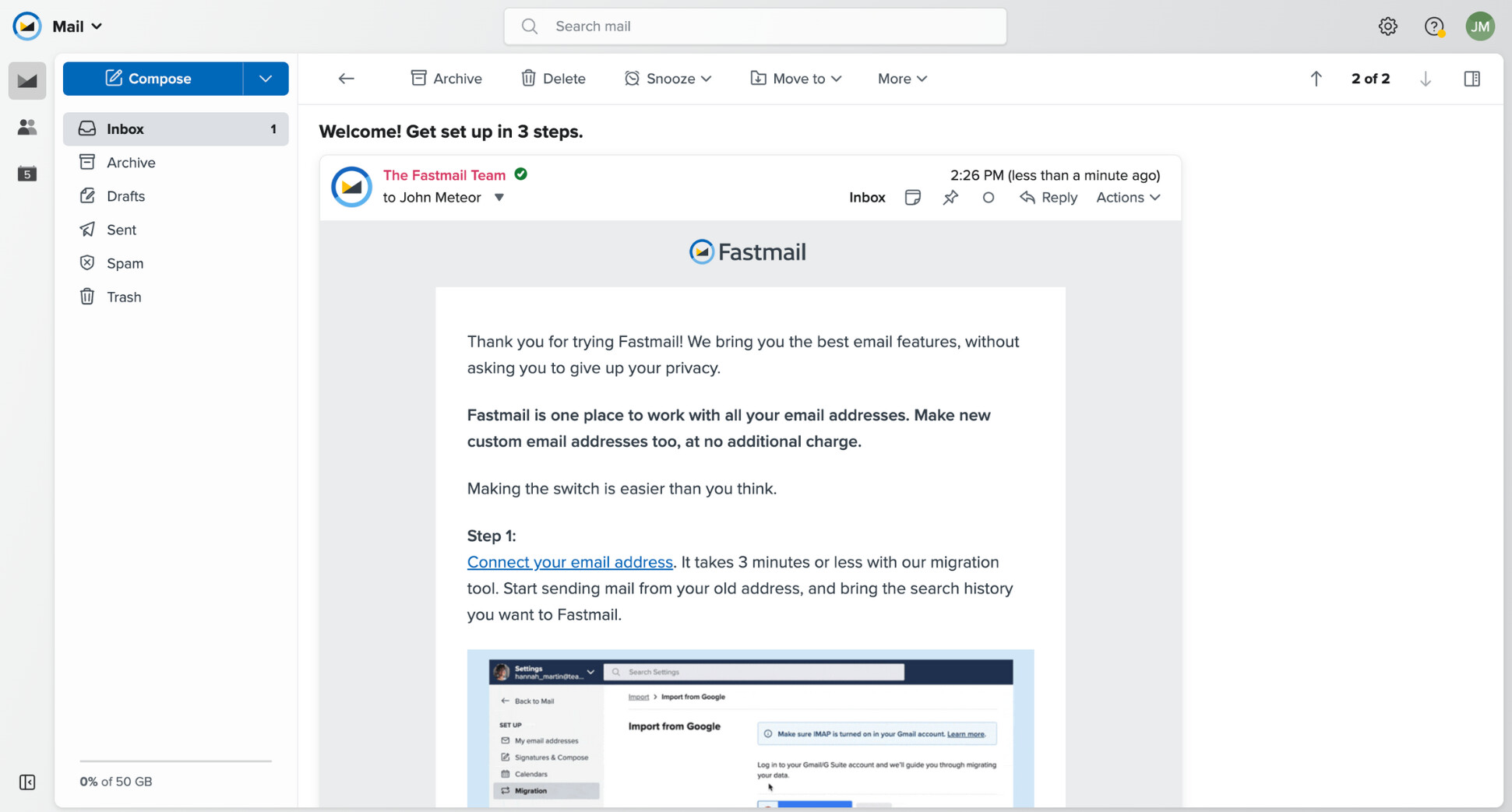 Fastmail inbox
