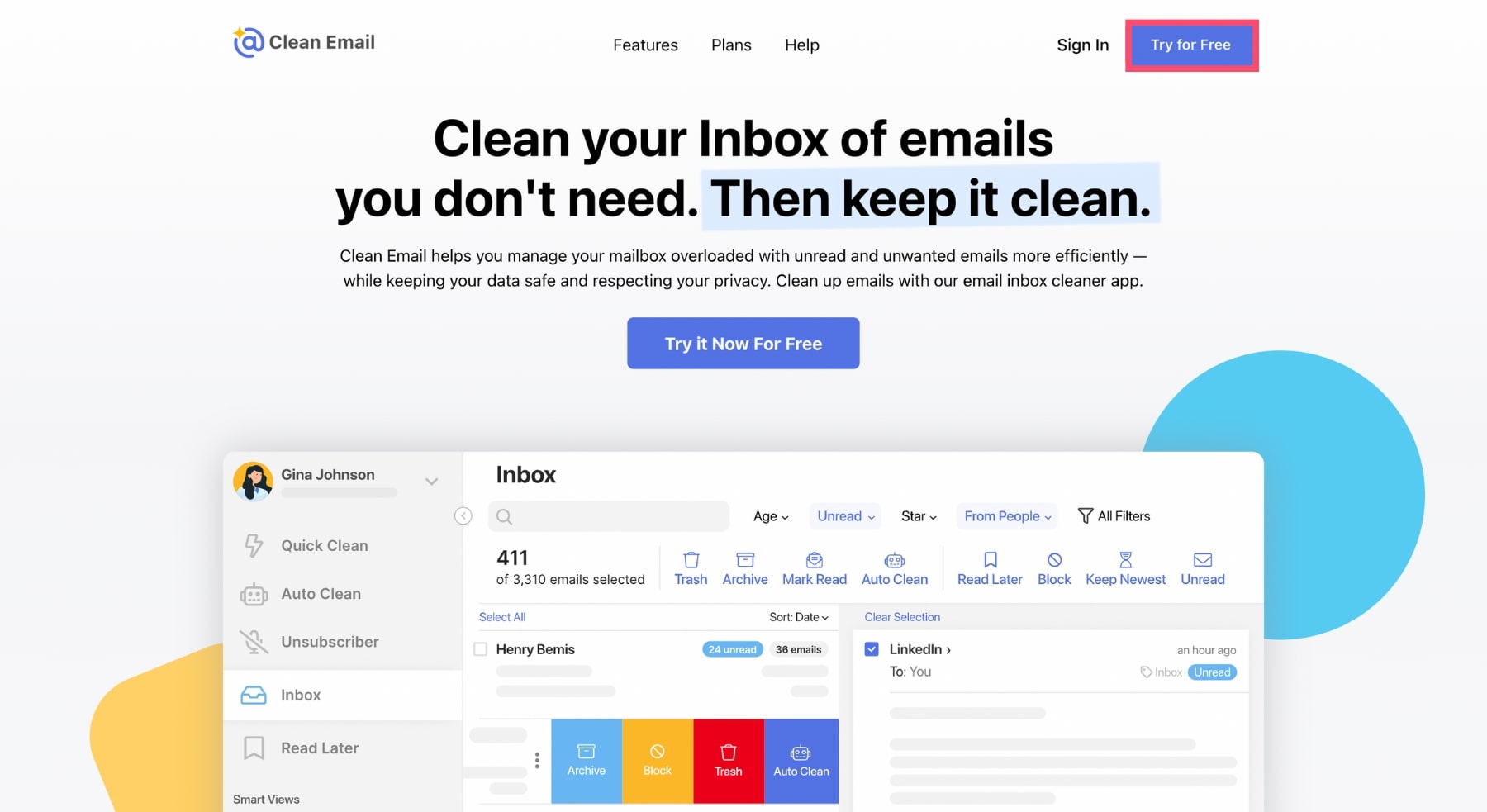 Clean Email free trial