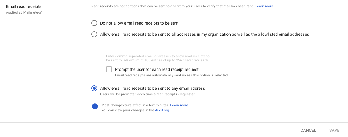 Gmail user settings pathway