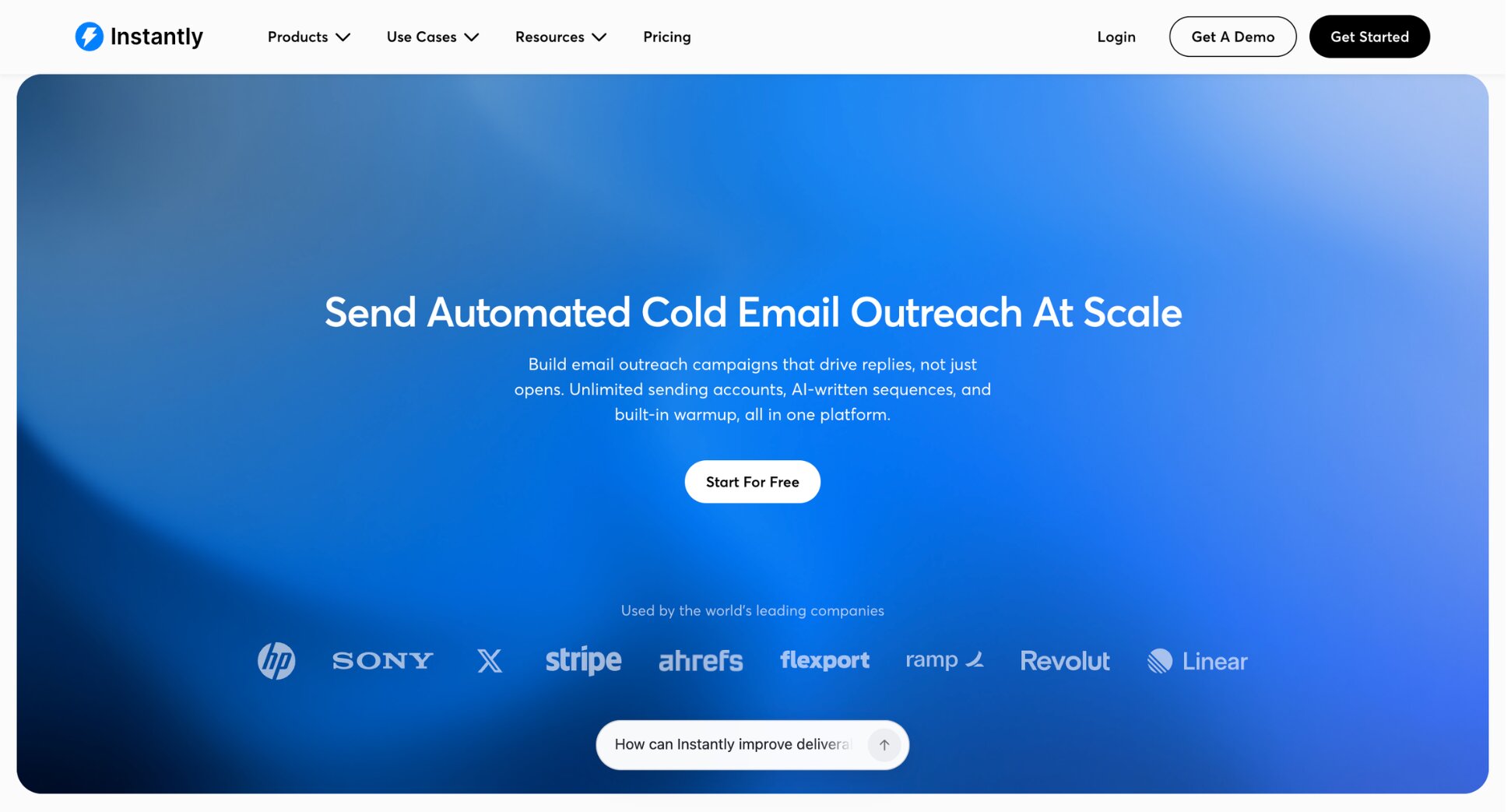 Instantly cold email platform