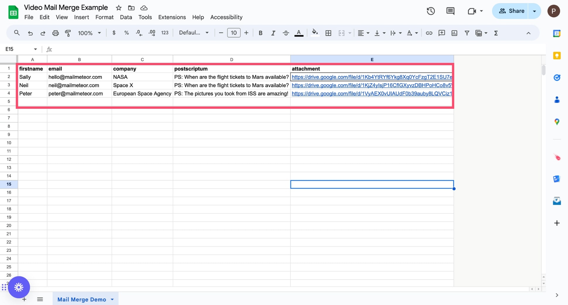 Prepare your data source in Google Sheets