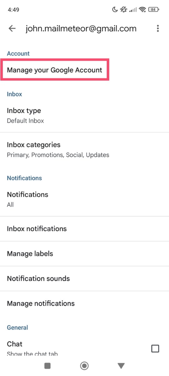 Manage your Google Account