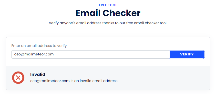 Mailmeteor Email Checker