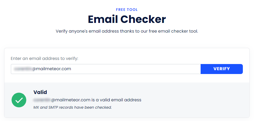 Mailmeteor Email Checker