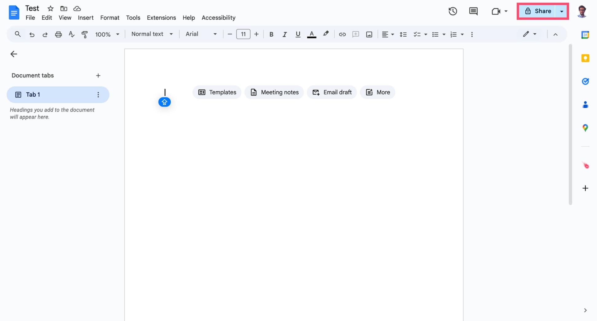 Share a Google Docs document
