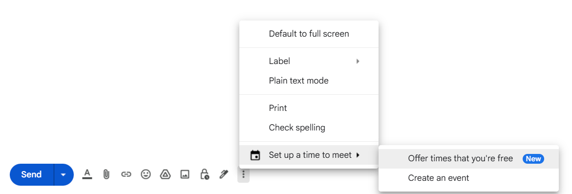 Email draft settings