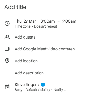 Creating a set event