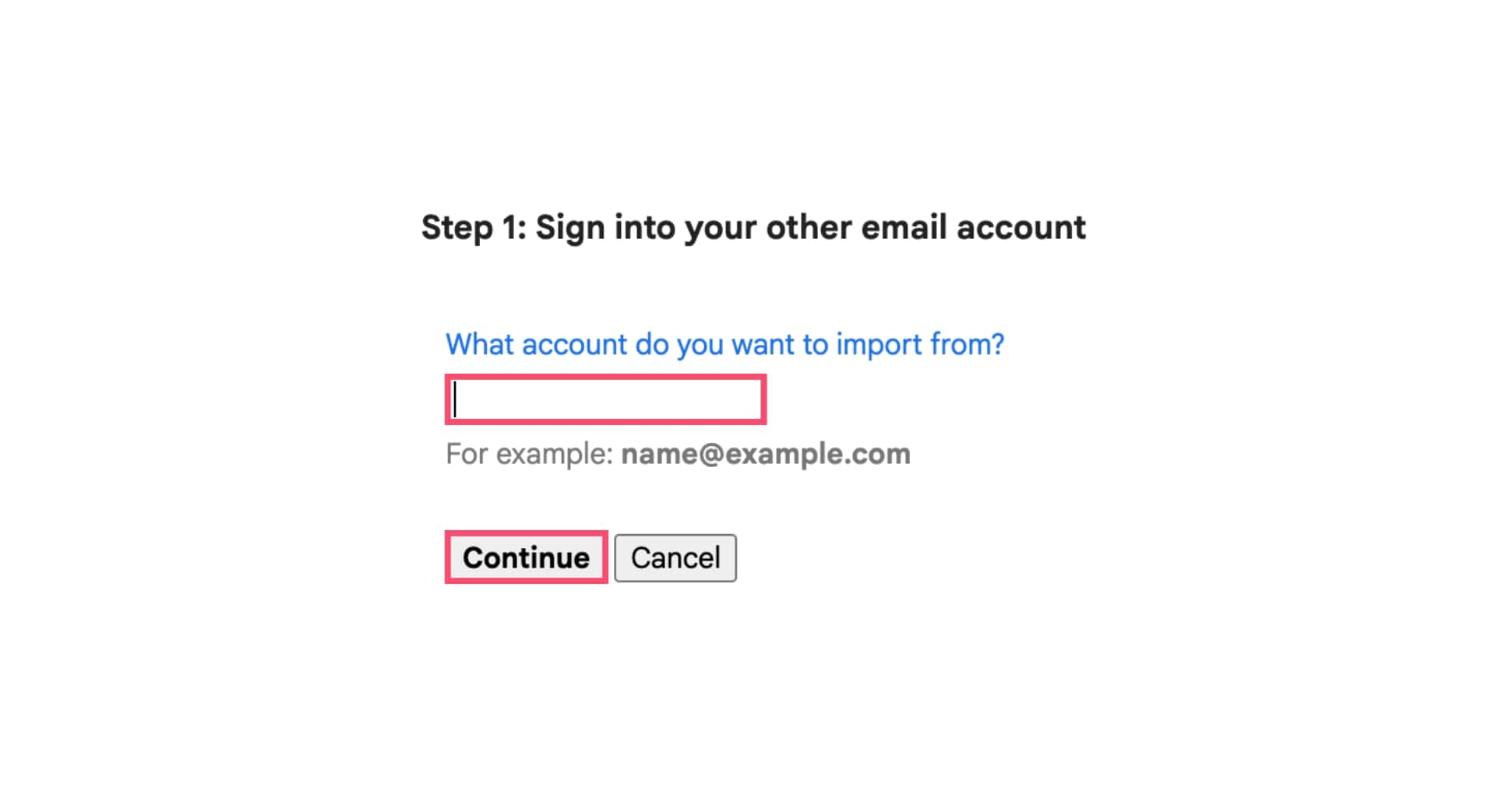 Enter your Gmail address