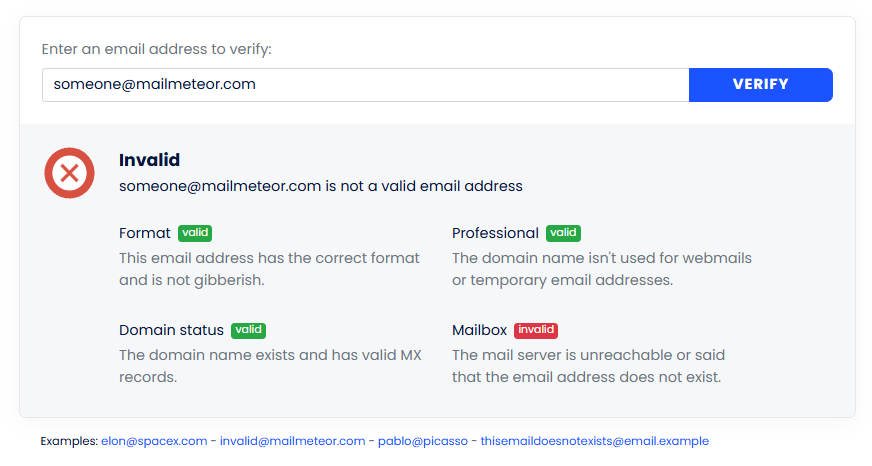 Email Checker Invalid