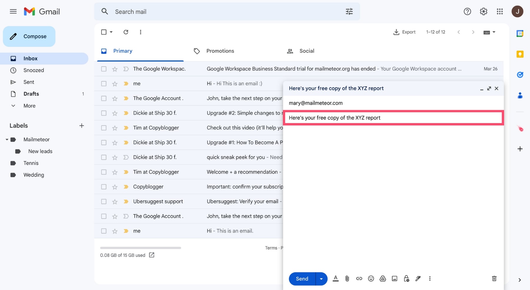 How to Attach an Email in Gmail