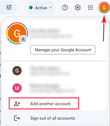 Gmail login from different user