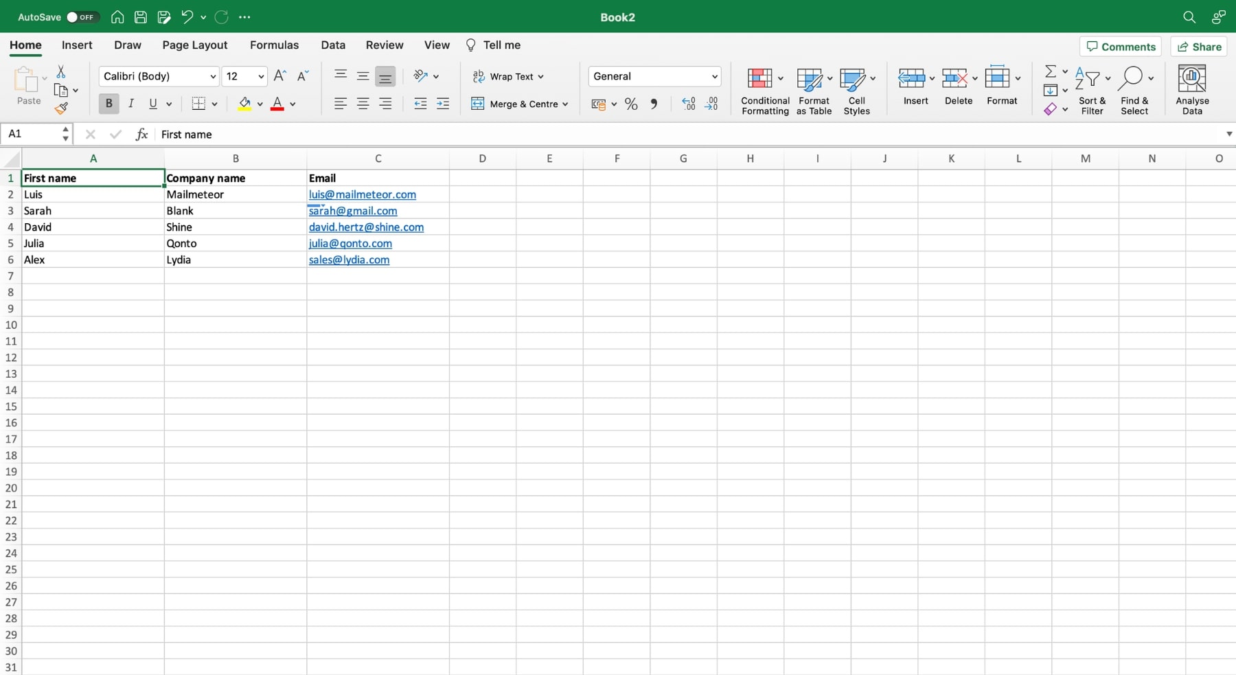 Consolidate your mail merge data in Excel
