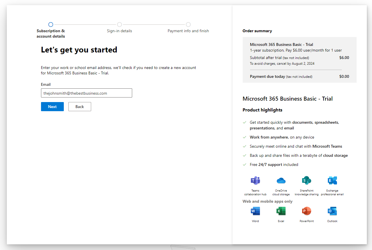 Microsoft365 Business Setup