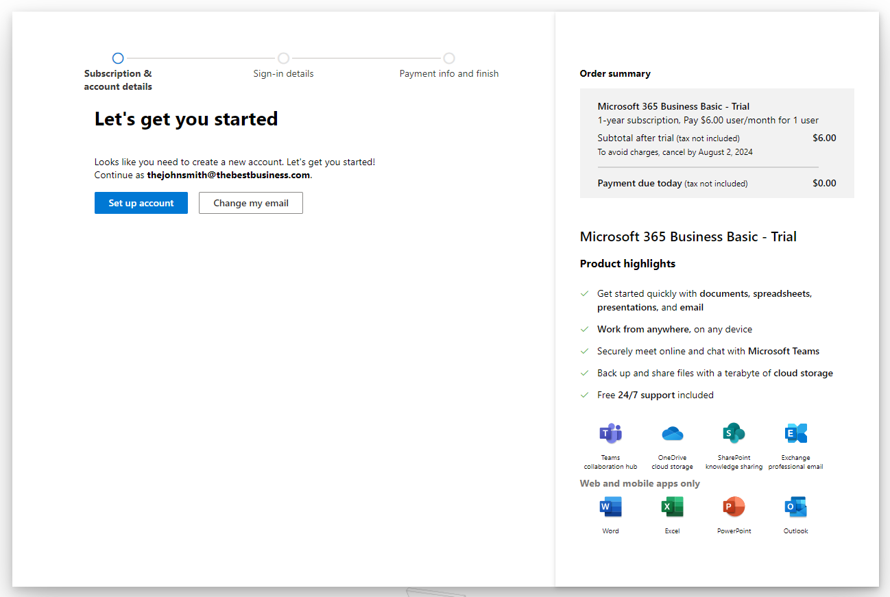 Microsoft365 Business Setup