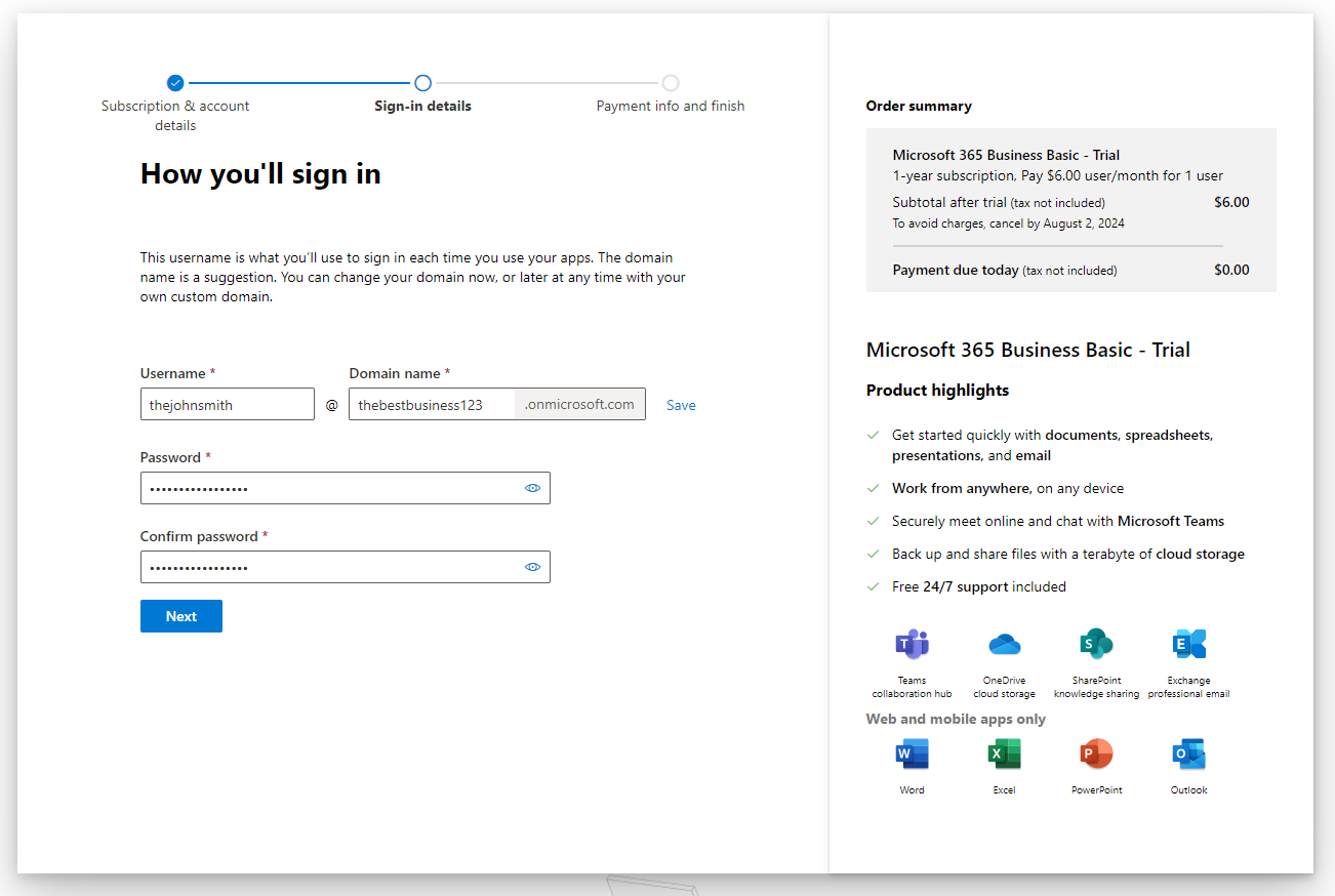 Microsoft365 Business Setup