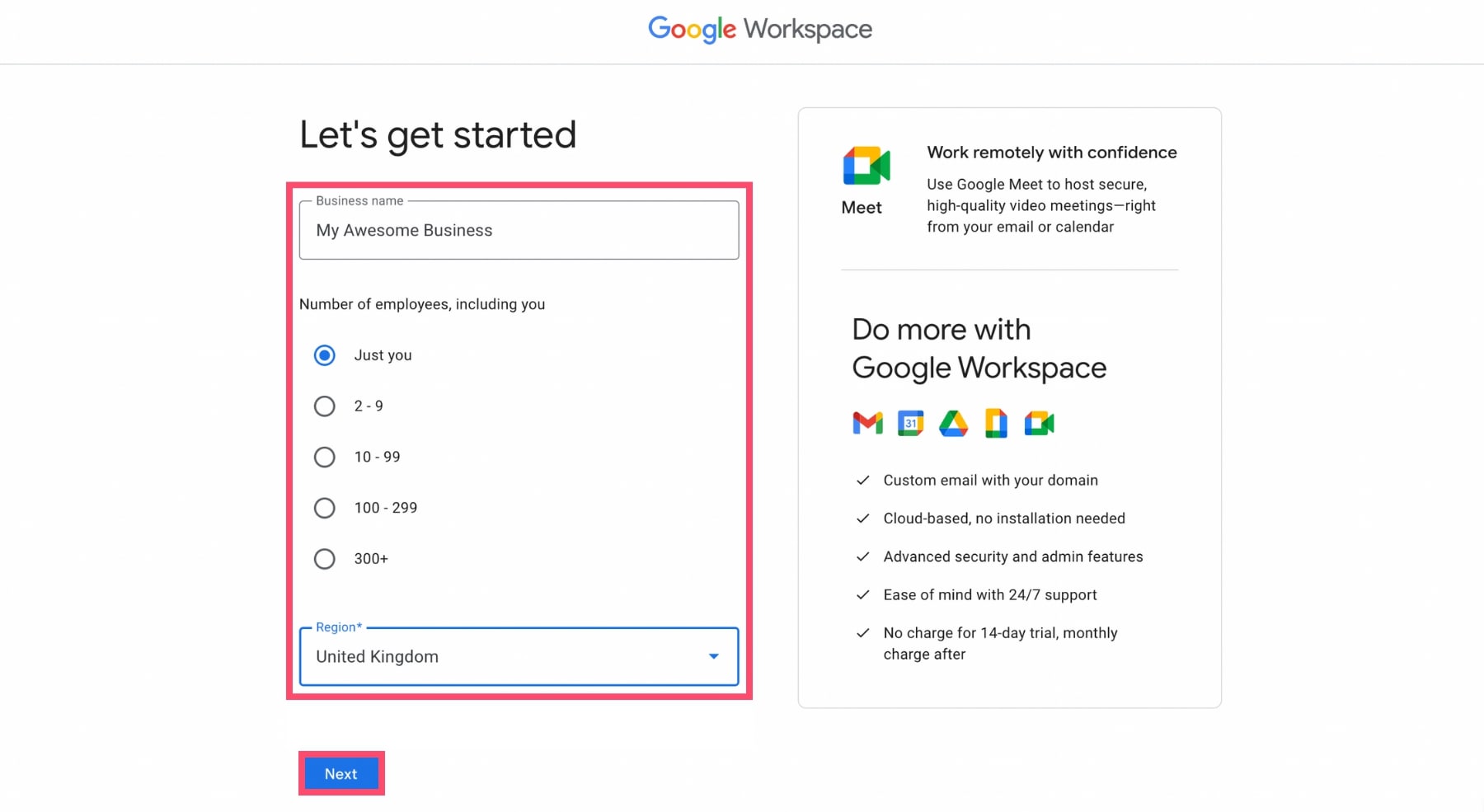 Enter your business details