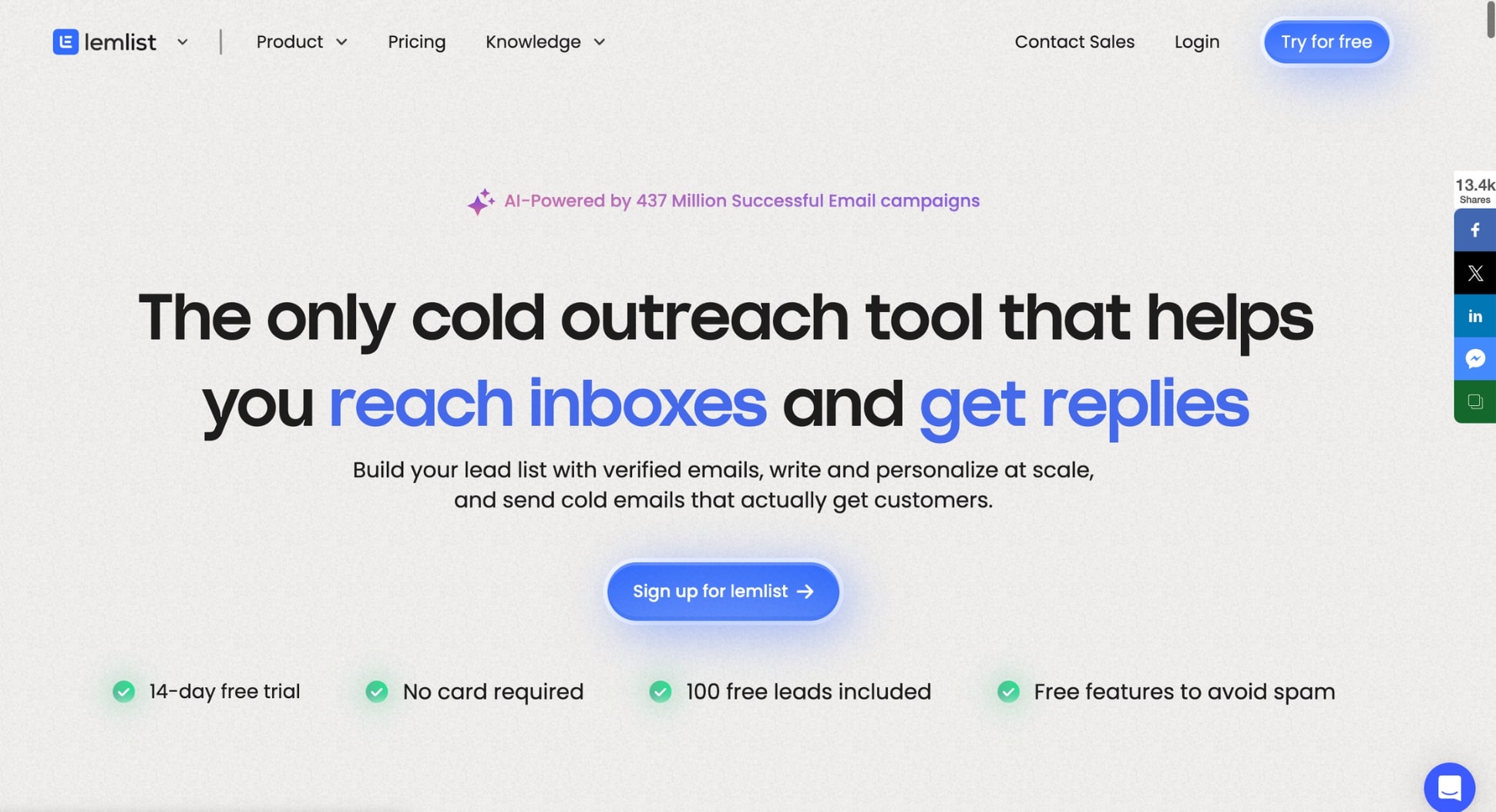 Lemlist is one of the most popular Quickmail alternatives