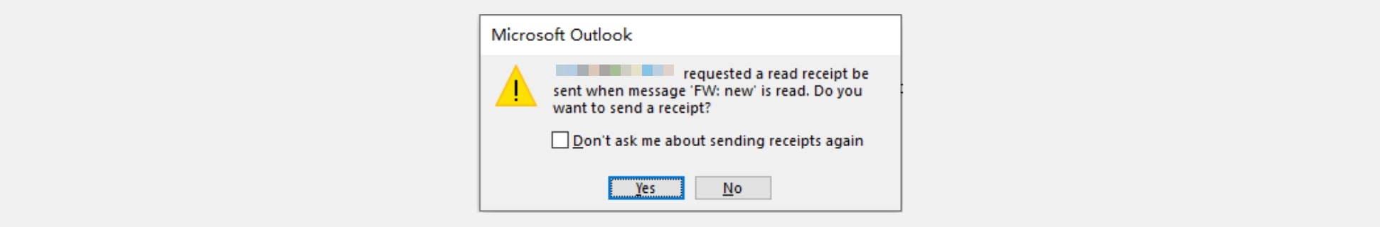 Outlook read receipt