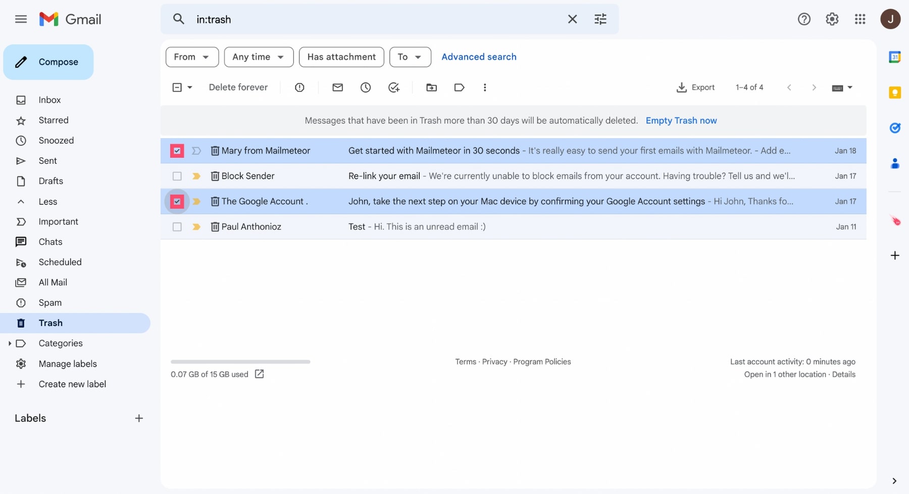 4 Easy Ways to Recover Deleted Emails in Gmail With Pictures