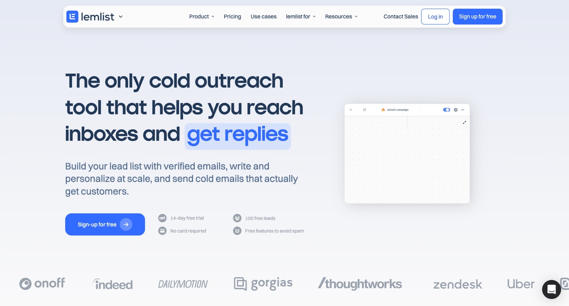 Lemlist is a cold email and sales automation platform