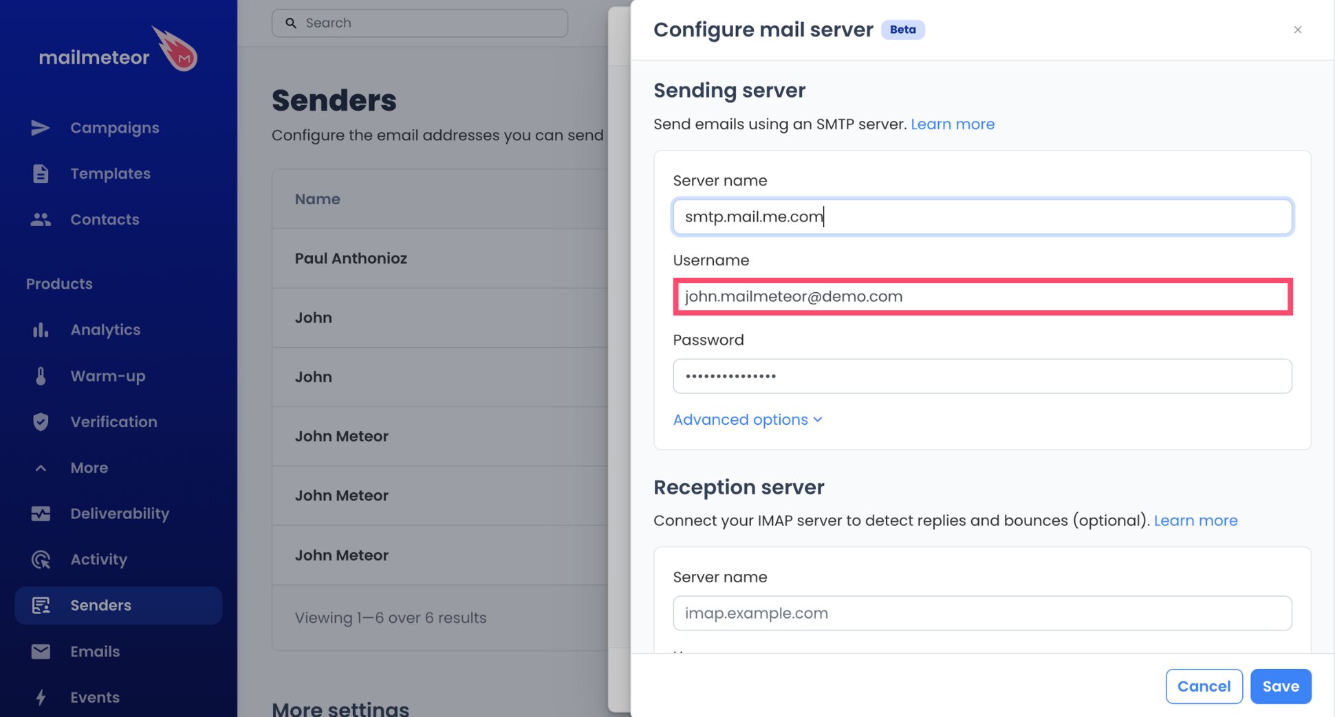 Full iCloud email address used as the SMTP username