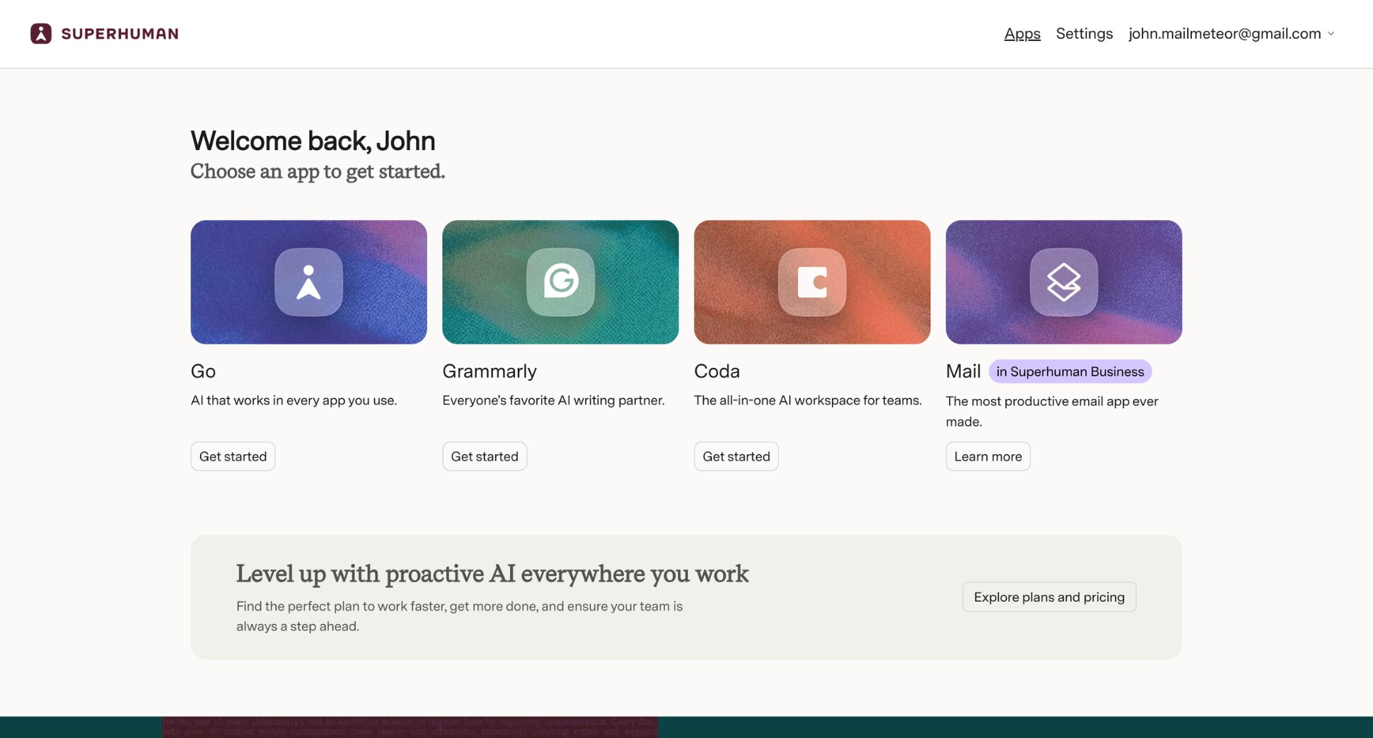 Superhuman email client interface