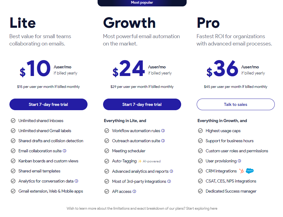 Gmelius Pricing