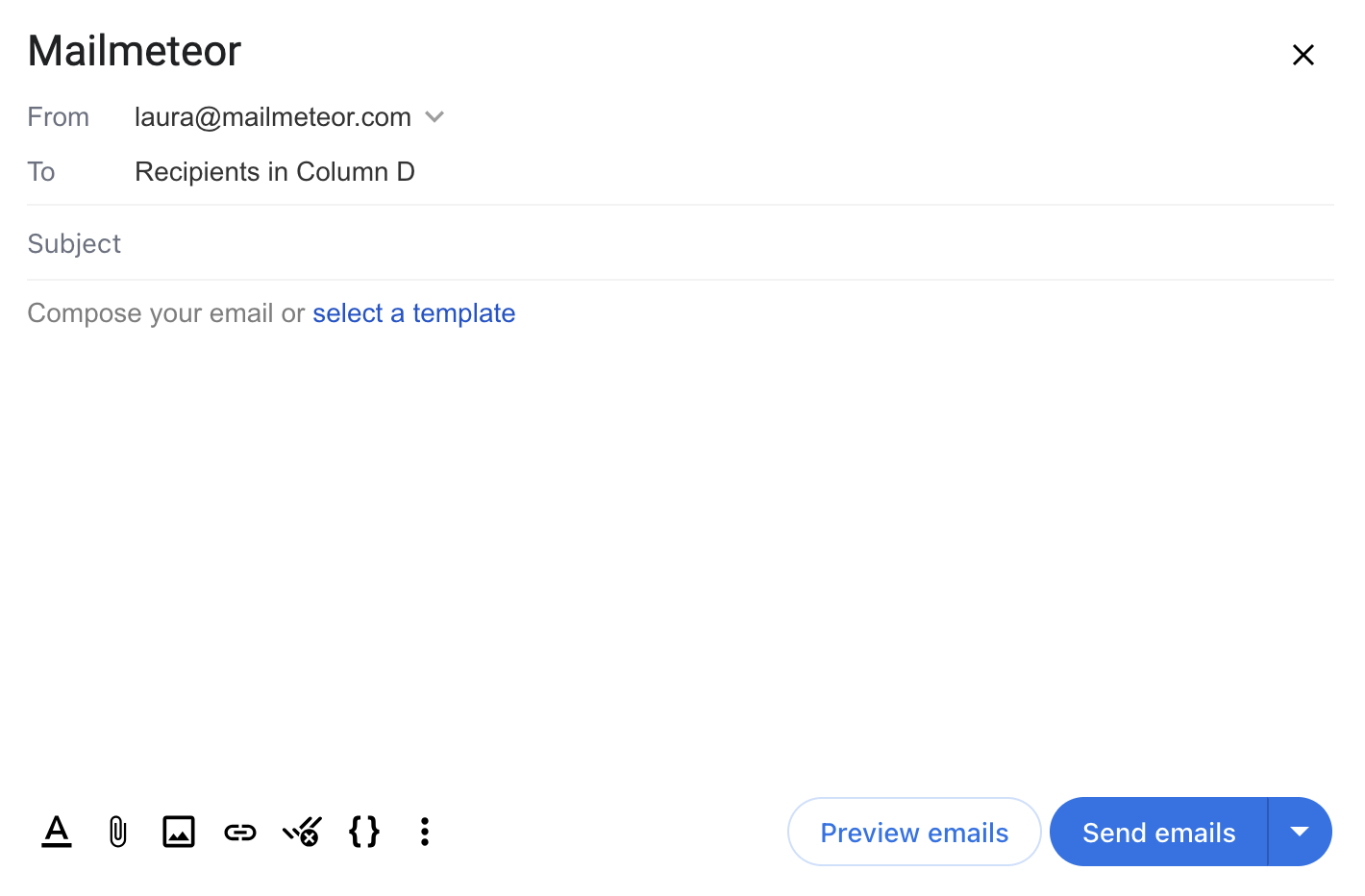 New design of Mailmeteor for Sheets