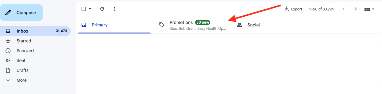 Yahoo vs Gmail: Gmail inbox primary, promotions, and social tabs